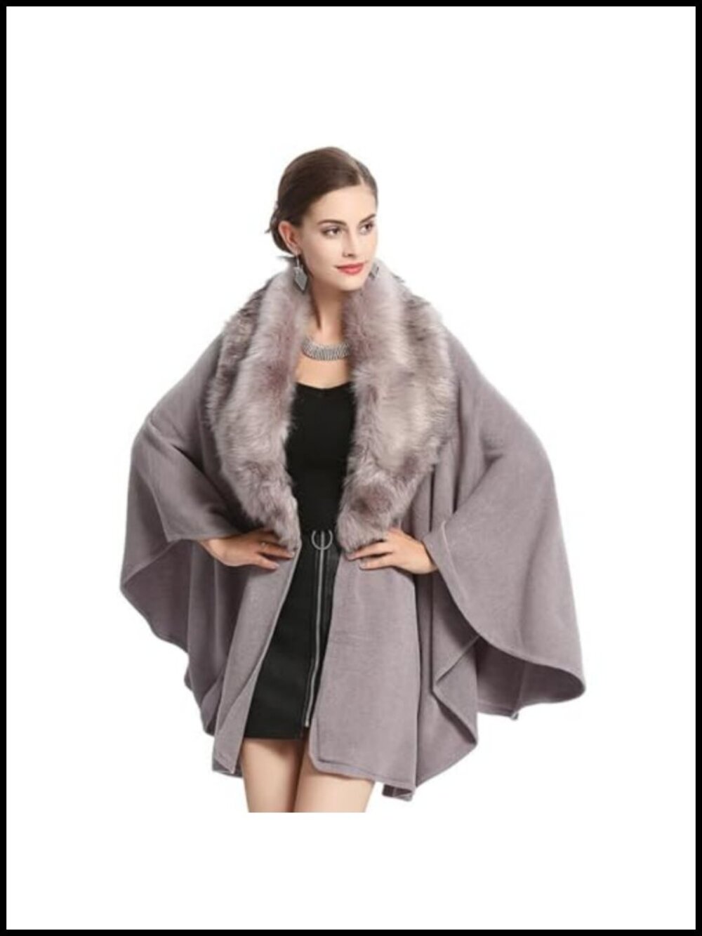 Faux Fur Wrap Shawl Evening Dress Bridal Cape Formal Winter Wedding